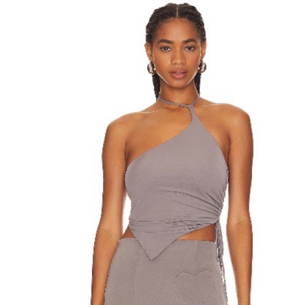 h:ours Charlene Top in Gray